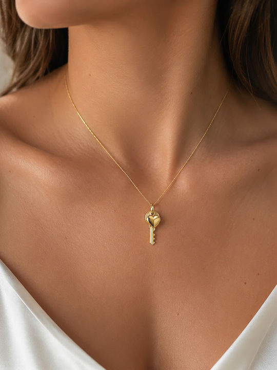 Xryseio Charm Herz aus 14K Gold NΚ10793