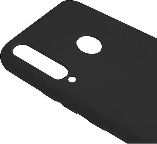 Lemontti С Пълно Покритие (360°) Силикон Черен Huawei P40 Lite E