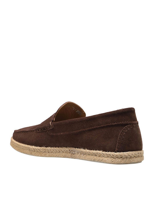 Suede Men's Loafers in Brown Colour