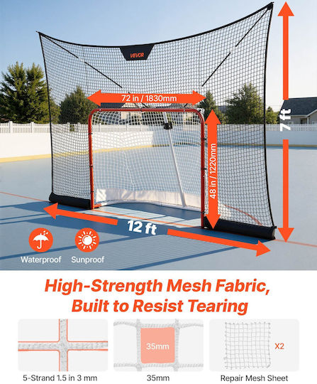 Vevor Hockey Goal Set Protective Back Net 366x213 Cm Lhqgqqmsbdwqbqbw0001v0