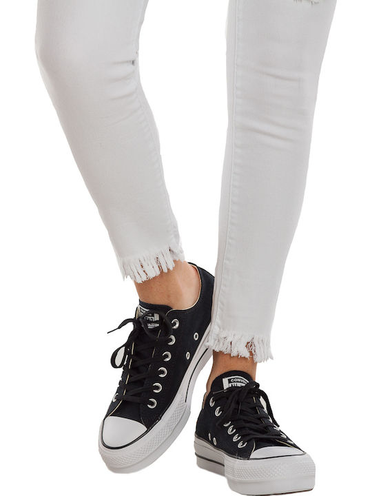 Damen Stoffhose Weiß