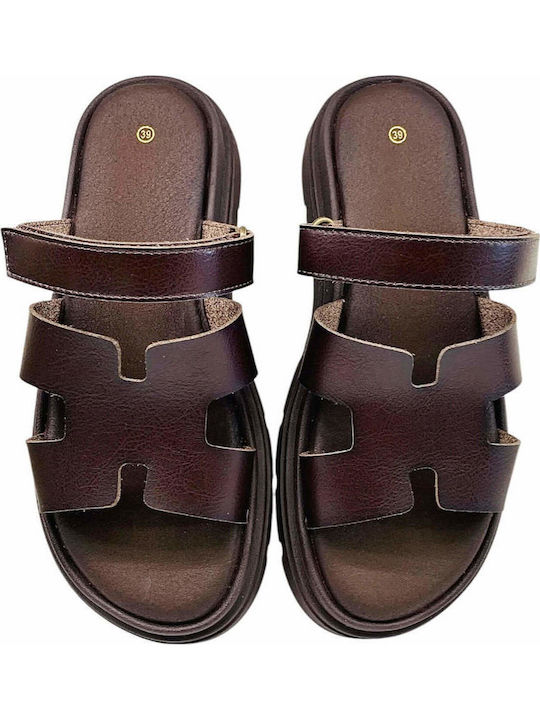 Women's Flat Sandals Flatforms Brown
