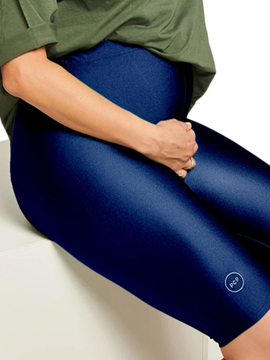 Pcp Γυαλιστερό Biker Κολάν Εγκυμοσύνης 39661435 Jacqueline Shiny Dark Blue Γυναικεία Collection Su26