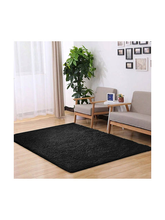 Strado Alpaca Rectangular Black Rug 140x200cm