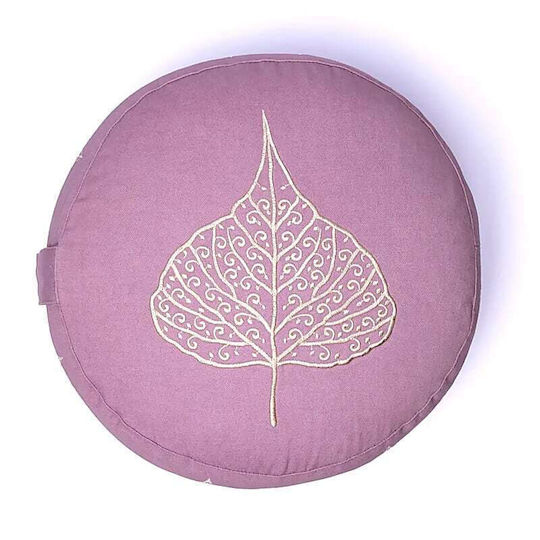 Pernă De Meditație Meditation Cushion Liliac Frunză Bodhi Bumbac Organic 33x17cm