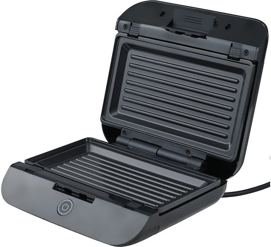 Estia Sandwich Maker with Non-Stick Removable Plates for 2 Toasts 800W Black & Inox