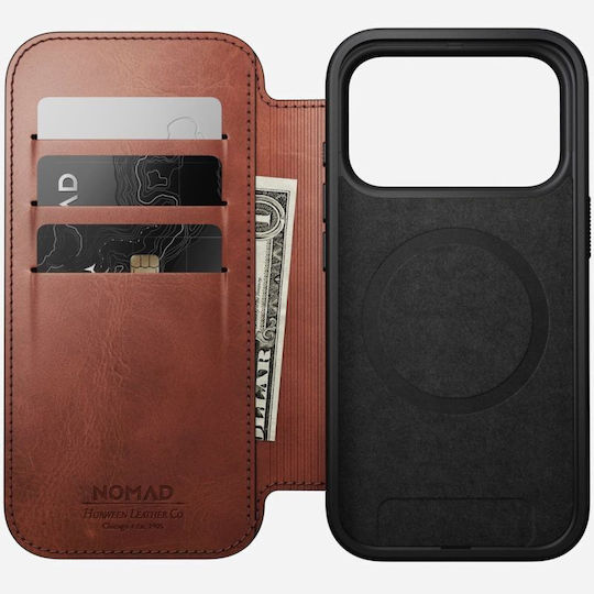 Nomad Modern Leather Brown Back Cover for iPhone 17 Pro