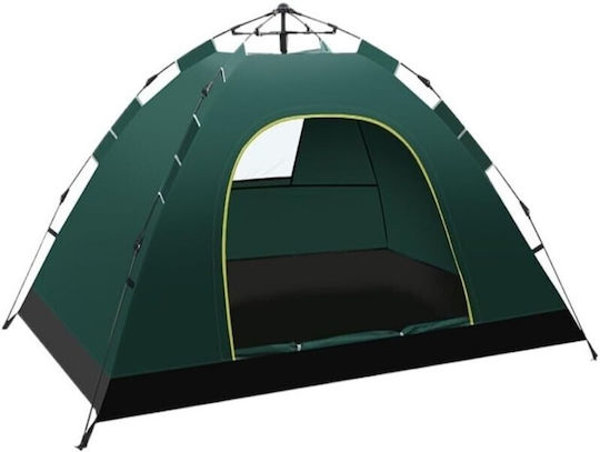 Cort Camping Igloo de Cățărare Negru 4 Anotimpuri pentru 3 Persoane Impermeabilă 3000mm 200x140x115cm