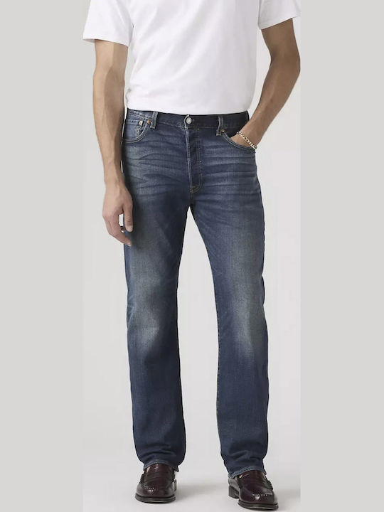 Men's Jeans Pants with Regular Straight Fit Blue