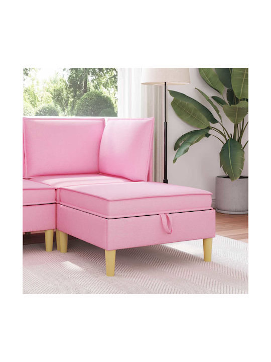 vidaXL Fußhocker mit Stauraum Stoff Rosa
