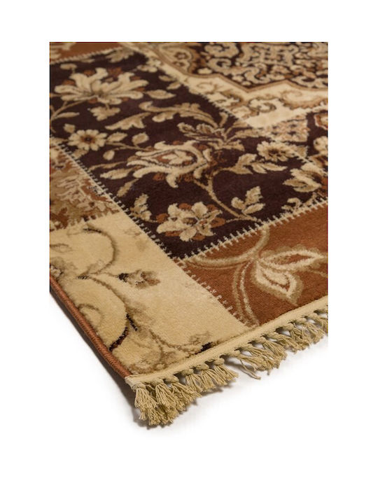 Viokarpet Amal 3331 Rectangular Brown-Black Rug 67x140cm