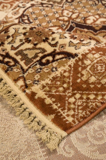 Viokarpet Amal 3331 Rectangular Brown-Black Rug 67x140cm