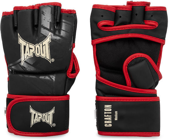 Tapout Γάντια ΜΜΑ από Συνθετικό Δέρμα Μαύρα