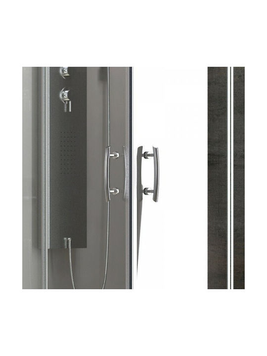 Karag Flora 100 Душ Кабинет с Плъзгаща Врата 100x90x190см Прозрачно Стъкло