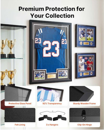 Vevor Wooden Wall-Mounted Photo Frame With Black Frame
