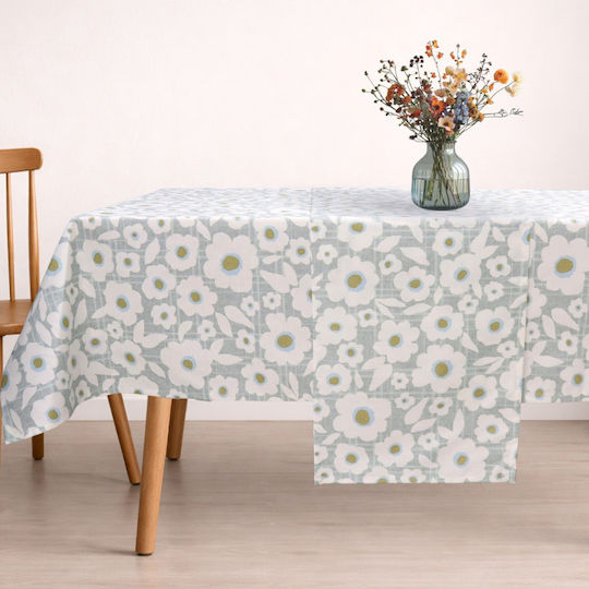 Dimeco Τραπεζομάντηλο Diana Blue 140x300εκ.