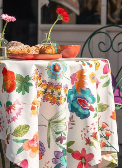 Tessitura Toscana Telerie Cotton Tablecloth Carel Green 85x85cm