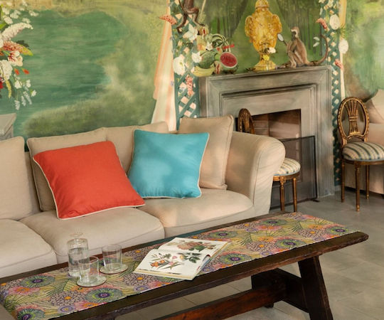 Tessitura Toscana Telerie Ράνερ Runner Dalia Πράσινο 170x45εκ.