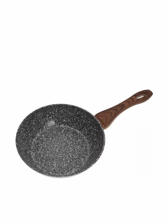 KING Hoff Wok With Lid made of Cast Aluminum with Non-Stick Coating 24cm