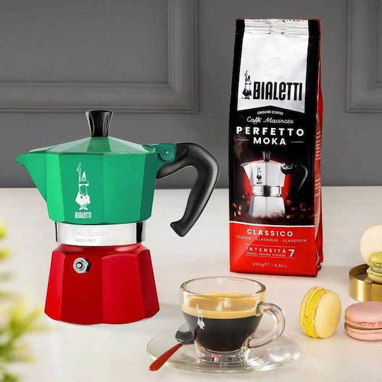 Bialetti La Mokina Italia Tricolore Espresso Pot 1 Cup Multicolour