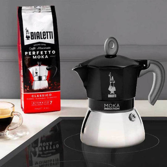 Bialetti Moka Induction Кафеварка За Еспресо 2 Чаши Черна