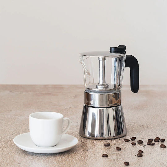 Bra Ηλεκτρικό Μπρίκι Espresso 6cups Inox Καφέ