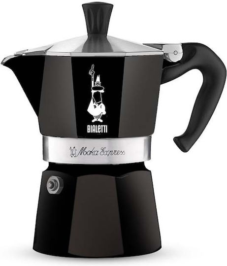 Bialetti Moka Express Μπρίκι Espresso 1cups Μαύρο
