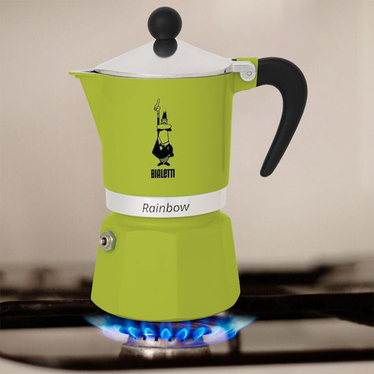 Bialetti Rainbow Cafetieră Pentru Plită Espresso 6 Căni Verde