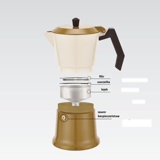 Maestro Espresso Briki 9 Cups Silver