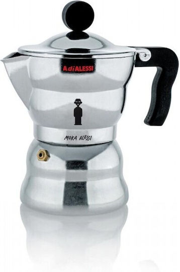 Alessi Alessi Stovetop Espresso Pot 3 Cups Silver
