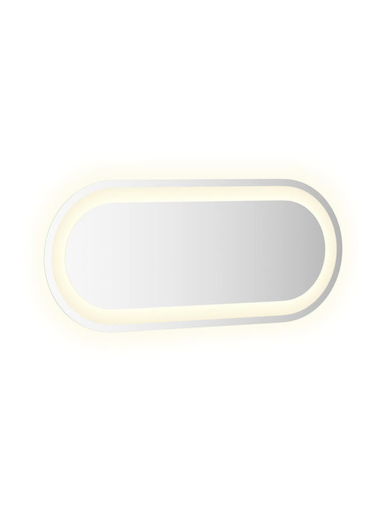 vidaXL Oglindă de baie Led 70x30cm Transparentă