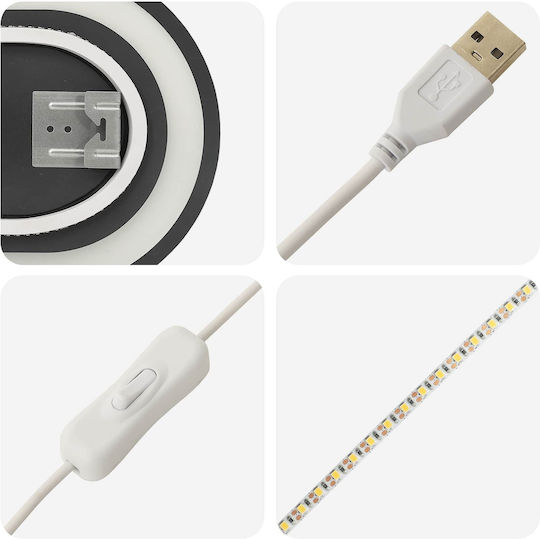 vidaXL Καθρέπτης Μπάνιου Led Αφής 60x60cm Διάφανος