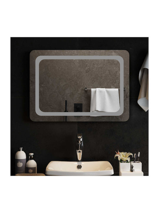 vidaXL Oglindă de baie Led 70x50cm Transparent