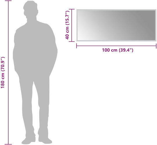 vidaXL Badezimmerspiegel Led 100x40cm Transparent
