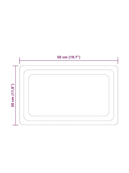 vidaXL Oglindă de baie Led 50x30cm Transparent