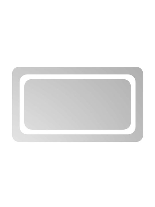 vidaXL Καθρέπτης Μπάνιου Led 70x40cm Διάφανος
