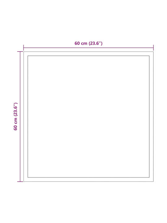 vidaXL Badezimmerspiegel Led 60x60cm Transparent