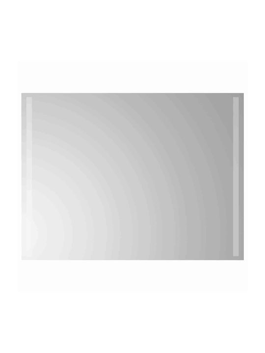 vidaXL Badezimmerspiegel Led 80x60cm Transparent