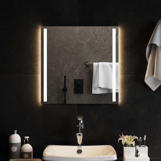 vidaXL Bathroom Mirror Led 50x50cm Transparent