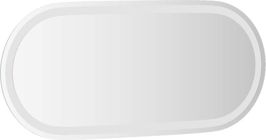 vidaXL Огледало за баня LED 80x35cm Прозрачен