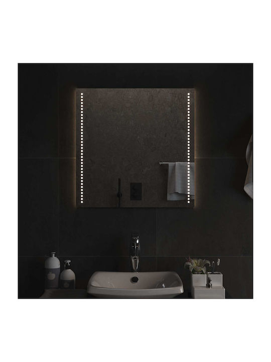 vidaXL Καθρέπτης Μπάνιου Led 60x60cm Διάφανος