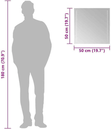 vidaXL Badezimmerspiegel Led 50x50cm Transparent