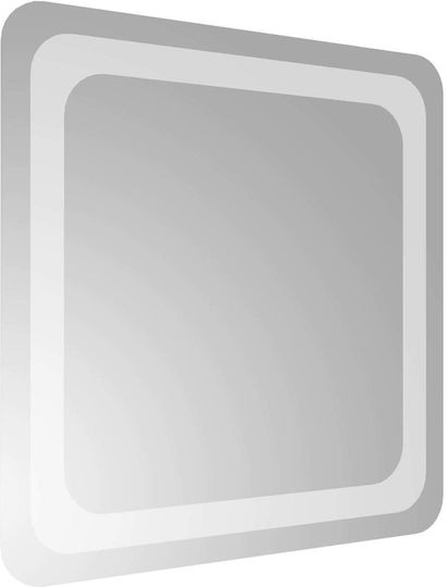 vidaXL Καθρέπτης Μπάνιου Led 40x40cm Διάφανος