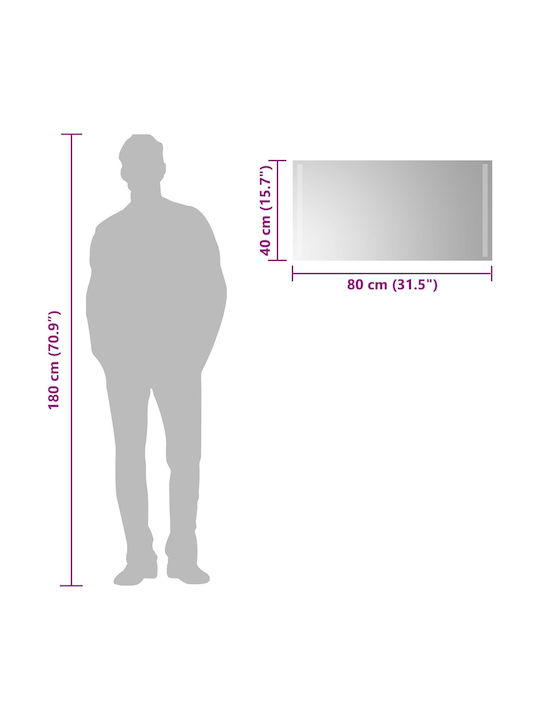 vidaXL Badezimmerspiegel Led 80x40cm Transparent
