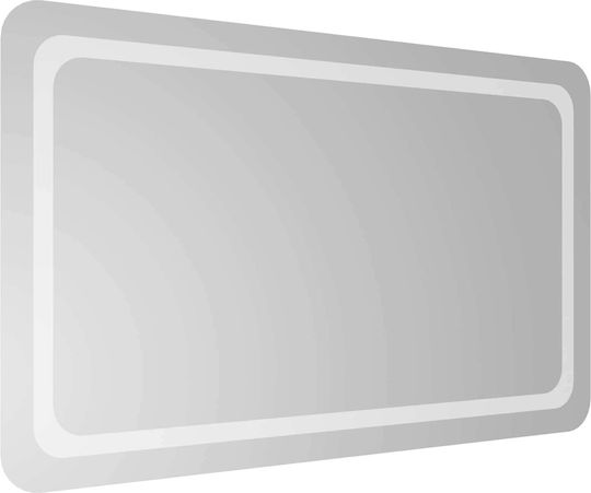 vidaXL Badezimmerspiegel Led 100x60cm Transparent