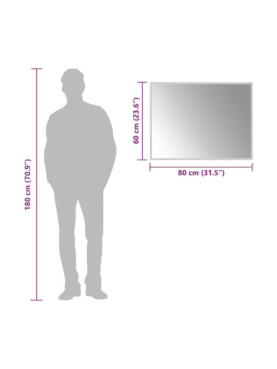 vidaXL Badezimmerspiegel Led 80x60cm Transparent