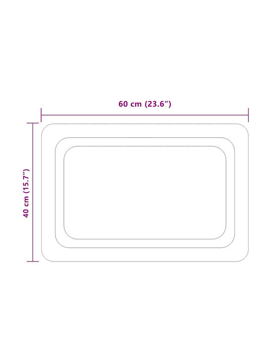 vidaXL Bathroom Mirror Led 60x40cm Transparent