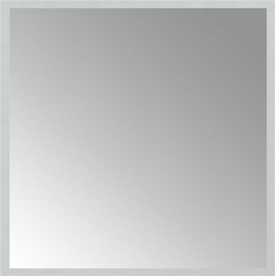 vidaXL Oglindă de baie Led 50x50cm Transparentă