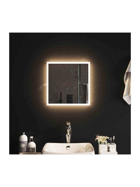 vidaXL Bathroom Mirror Led 40x40cm Transparent