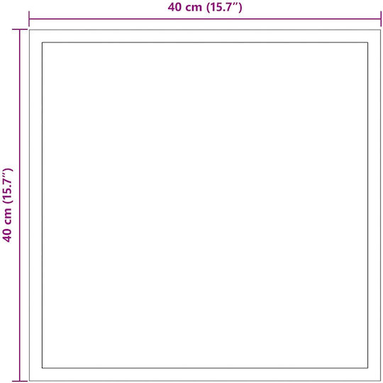 vidaXL Badezimmerspiegel Led 40x40cm Transparent